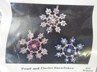 Vintage Merri Mac Tiny Treasure Ornament Kit   3  Pearl And Circlet Snowflake