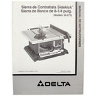 Delta Bench Saw Table Saw Sidekick Builder s Model 36-275 Instruction Manual