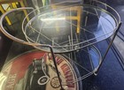 Mid Centry Modern Chrome   Glass Two Tier Bar Cart