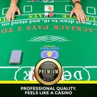 Tabletop Casino Felt Layout For Texas Holdem Poker And Blackjack - Premium Pr   