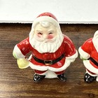 Vintage Santa Claus Salt Pepper Shakers With Candy Cane    Bell With Corks Japan