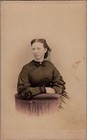 Antique Cdv Photo Woman Id d And Revenue Stamp Carte De Visite 1870 s