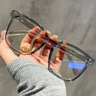 Square Clear Lens Glasses Black Frame Fashion Eyeglasses Men Women Retro Style