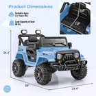 12v Kids Ride On Truck Car W remote Control  Threaded Wheels 3 Speeds Led Lights