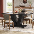 47  Wooden Dining Table For 4 Peoples  Farmhouse Heavy Duty Kitchen Dinner Table