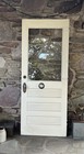 Antique 1900 Victorian Entry Door  Working Doorbell  Great Wood Accents