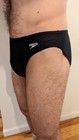 Men s Black Speedo Size 34 Jock Swim Brief 