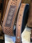 Leather Rifle Sling - Hand Tooled Basket Weave Strap - Personalized -made In Usa