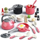 32pcs Kids Play Kitchen Toys Set  Toddlers Pretend Cooking Playset Acccessori   