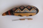 Traditional Carved Guiro 11 h Latin American Musical Percussion Instrument