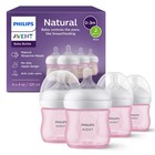 Natural Baby Bottles 4 Oz Slow Flow  Bpa-free  4-pack  Anti-colic Design