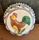 Vintage Country Farmhouse Rooster Mold Hand-painted Ceramic Abc Bassano Italy