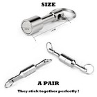 Keychain Magnet For Testing Brass keychain Pocket D12mm-2pack-silver  Silver 