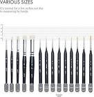 Artify 14pcs Miniature Drybrush Paint Brush Set  Small Detail Model Paintbrushes