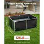 Canvas Fish Pond Above Ground Koi Tank 126 8 Gal Rectangular Pond  black 