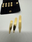 Vintage Metal Shirt Collar Stays In Suede Pouch  3   2 5  And 2 