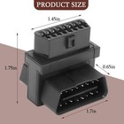 Zpana Obd2 Splitter  Obdii Full 16 Pin One Male To Two Female Extension Black 