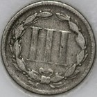 1872-p Three Cent Piece Closed 3  Nice Coin Over 100 Years Old  sn02 