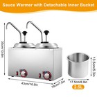 New 5 3qt Hot Fudge Warmer With 2-pump Hot Fudge Dispenser Hot Cheese Dispenser-
