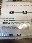 Goodwin Weavers The Study Triple Woven Afghan Blanket Throw 100  Cotton Vintage