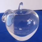 Crystal Apple Paperweight St  Regis Hotel Residents Club New York Exclusive Gift