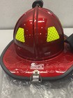 Pacific Helmets F18h Candy Apple Red W Bourkes Firefighter Helmet F18h-0002-rd2g