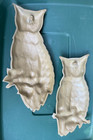 Lot Of 2 Vintage Mid Century Cast Metal Owls Sexton 1969 Wall Plaques Usa Made