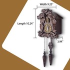 Kendal Handcrafted Solid Wood Cuckoo Clock W  Night Silencer And Bird Decoration