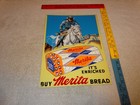 Vintage The Lone Ranger Merita Bread Metal Tv Show Gasoline Oil Advertising Sign
