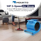 Mounto 1hp 3-speed Air Mover 4000 Cfm Carpet Floor Dryer Blower Fan