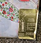 Vintage Baby Nursery Diaper Holder  Flowers Girl Stacker New Styletex  55 