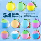 54pcs Bath Bomb Gift Set Handmade Colorful Fizzy Bombs 9 Scents Spa Relaxing For