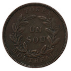 1830 s Canada Montreal Un Sou Halfpenny Token Breton-691 Lc-27a1