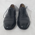 Vintage Johnston Murphy Aristocraft Aldrich Ii Cap Toe Oxford Black Leather Shoe