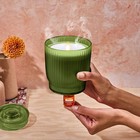 Lifelines Flameless Candle Diffuser W  Clickwick Essential Oil - Olive Green