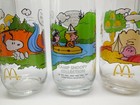 Df8 Vtg Mcdonalds Camp Snoopy Peanuts Collector Drinking Glasses Set Of 4