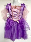 New Disney Girl   s Princess Rapunzel Dress Pretend Play Dress Up Costume Sz 6 6x