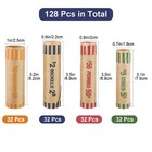 128pcs Preformed Coin Wrappers Rolls Tubes For Quarters  Pennies  Nickels  Dimes