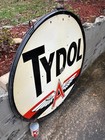 Original  tydol Flying -a- Gasoline  Large 2-sided Porcelain Sign W  Metal Ring