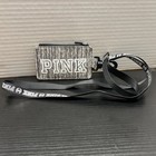 Limited Edition Victoria s Secret Pink Lanyard Id Holder Zipper Gray Wallet