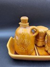 Vintage Franciscan Wheat Oil Vinegar Salt And Pepper Set 