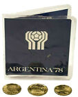 Worldcup Soccer  argentina 1978 Coin Set 20-50-100 Pesos  - History   Album Inc 