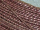 25ft Western Electric 20g Cloth Covered Wire brown  Tiny Red Stripe