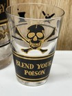 Georges Briard Poison Laboratory Cocktail Pitcher 2 Shot Glasses Halloween Skull