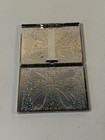 Vintage Metal Cigarette Case Box Tobacco Holder Butterfly Design