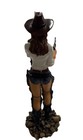 Vintage Rugged Sexy Cowgirl Resin Sculpture 9    Inches Tall