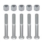 5 Pack Grade 2 Shear Bolts For Rotary Cutters 1 2  X 3-1 2  With Nylock Nuts