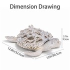 Large Sea Turtle Statue 12 8in  White Resin Turtle Sculpture  Sea Turtle Figu   