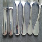 Christofle Perles 6pcs Flatware Silverplate Standard Knife Fork Spoon Excellent