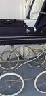 Silver Cross Navy Blue Baby Carriage Pram Metal Frame W  Canopy   Bag